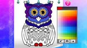 Zentangle Coloring Book: Owl Art & Patterns Puzzle Game