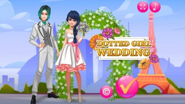 Dotted Girl Wedding Dress Up Game