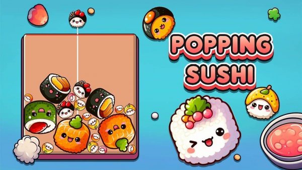 Popping Sushi Merge Puzzle Game