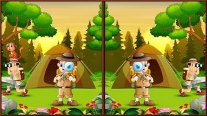 Spot 5 Differences Camping Puzzle Game