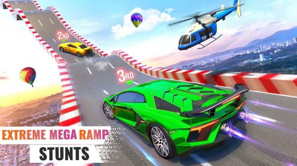 Impossible Mega Ramp Car Stunt Game